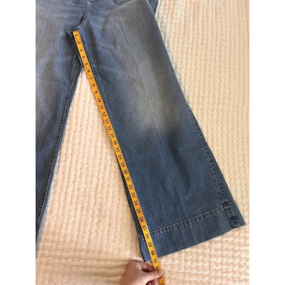 J. Crew Women’s High-rise Sailor Denim Trouser in 1996 Semi-stretch Size 34 NWT - Picture 10 of 11